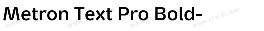 Metron Text Pro Bold字体转换